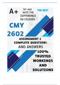 CMY2602 Assignment 1 (COMPLETE ANSWERS) Semester 2 2024 (779651) - DUE 19 August 2024