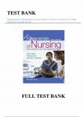 Test Bank - For Fundamentals of Nursing: The Art and Science of Person-Centered Care 9th Edition by Carol R. Taylor, All Chapters | Complete Guide A+