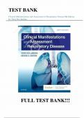 Test Bank - for Clinical Manifestations and Assessment of Respiratory Disease 8th Edition by Terry Des Jardins, All Chapters | Complete Guide A+ 