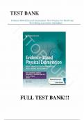 Test Bank - for Evidence-Based Physical Examination: Best Practices for Health and Well-Being Assessment 2nd Edition by Kate Gawlik, All Chapters | Complete Guide A+