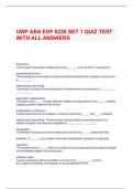 UWF ABA EDF 6226 SET 1 QUIZ TEST WITH ALL ANSWERS