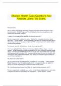   Shadow Health Basic Questions And Answers Latest Top Score.