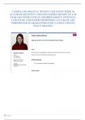 CAMILLA FRANKLIN’S I HUMAN CASE STUDY WEEK 10 ACCURATE RECENTLY UPDATED EXPERT REVIEW OF A 48  YEAR OLD WITH FATIGUE AND IRRITABILITY WITH FULL  CASE STUDY AND EXPERT RESPONSES | ACCURATE AND VERIFIED FOR GUARARANTEED PASS | LATEST UPDATE |  EXACT IMAGING