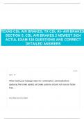 TEXAS CDL AIR BRAKES, TX CDL #3- AIR BRAKES- SECTION 5, CDL AIR BRAKES 2 NEWEST 2024 ACTUAL EXAM 120 QUESTIONS AND CORRECT DETAILED ANSWERS 