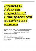 interNACHI Advanced Inspection of Crawlspaces test questions and answers