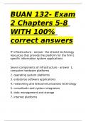 BUAN 132- Exam 2 Chapters 5-8 WITH 100- correct answers.