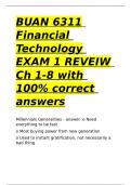 BUAN 6311 Financial Technology EXAM 1 REVEIW Ch 1-8 with 100- correct answers