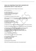 OSHA 30 CONSTRUCTION TEST ANSWER KEY MANAGING SAFETY AND HEALTH 