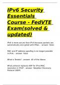 IPv6 Security Essentials Course - FedVTE Exam(solved & updated)