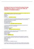 Test Bank for Success in Practical/Vocational Nursing 10th Edition, by Janyce L. Carroll, Lisa Collier, All Chapters 1-19 included Graded A +