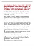 Uhc Medicare Basics Exam 2024 | UHC '24  Medicare Basics Exam Latest Update | UHC  Medicare Basics Assessment 2024 Exam  Questions and Correct Answers Rated A+