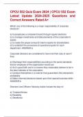 CPCU 552 Quiz Exam 2024 | CPCU 552 Exam  Latest Update 2024-2025 Questions and  Correct Answers Rated A+