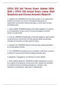 CPCU 552 (All Terms) Exam Update 2024- 2025 | CPCU 552 Actual Exam Latest 2024  Questions and Correct Answers Rated A+