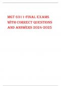 MGT 6311-FINAL EXAMS  WITH CORRECT QUESTIONS  AND ANSWERS 2024-2025 - 3/4 millennials say video helps them in comparison shopping  - 40% of consumers say videos increases the chance of purchasing a product through their mobile  devices - 69% of users pref