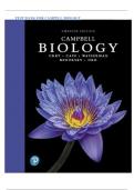 Test Bank for Campbell Biology 12th Edition by Urry, Cain, Wasserman, Minorsky  Orr|9780135988046| All Chapters 1-56| LATEST