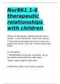 Nur861 1-6 therapeutic relationships with children