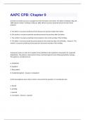 AAPC CPB: Chapter 9 Questions And Answers With Verified Solutions Graded A+