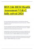 BSN 246 HESI Health Assessment V1&v2 fully solved 2024.