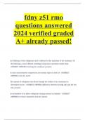 fdny z51 rmo questions answered 2024 verified graded A+ already passed!.