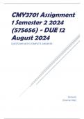 CMY3701 Assignment 1 Semester 2 2024 (575656) - DUE 12 August 2024