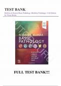 Test Bank - for Robbins & Kumar Basic Pathology 11th Edition by Vinay Kumar, All Chapters | Complete Guide A+