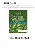 Test Bank - Krause and Mahan’s Food and the Nutrition Care Process (Krause's Food & Nutrition Therapy) 16th Edition by Janice L Raymond, All Chapters | Complete Guide A+