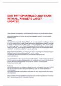 D027 PATHOPHARMACOLOGY EXAM WITH ALL ANSWERS LATELY UPDATED