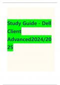 Study Guide - Dell Client Advanced2024/2025 