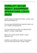 FORKLIFT NCCER HEAVY EQUIPMENT OPERATIONS -2024-2025