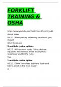 FORKLIFT TRAINING & OSHA