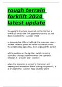 rough terrain forklift 2024 latest update