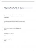 Virginia Fire Fighter 2 Exam Questions and Answers