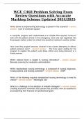 WGU C468 Problem Solving Exam Review Questions with Accurate Marking Scheme Updated 2024/2025