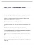 2024 NFHS Football Exam Questions and Answers - Part 1