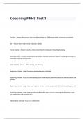 Coaching NFHS Test 1 Questions and Answers