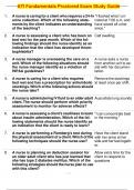 ATI Fundamentals Proctored Exam Study Guide