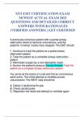 NYS EMT CERTIFICATION EXAM NEWEST ACTUAL EXAM 2025 QUESTIONS AND DETAILED CORRECT ANSWERS WITH RATIONALES (VERIFIED ANSWERS) | GET CERTIFIED