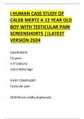 I HUMAN CASE STUDY OF  CALEB MERTZ A 13 YEAR OLD  BOY WITH TESTICULAR PAIN  SCREENSHORTS ||LATEST  VERSION 2024