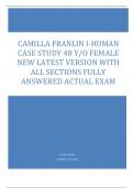 CAMILLA FRANLIN I-HUMAN  CASE STUDY 48 Y/O FEMALE  NEW LATEST VERSION WITH  ALL SECTIONS FULLY  ANSWERED ACTUAL EXA