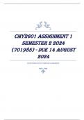 CMY2601 Assignment 1 Semester 2 2024 (701985) - DUE 14 August 2024