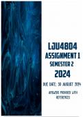 LJU4804 Assignment 1 Semester 2 2024 | Due 30 August 2024