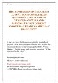 HESI COMPREHENSIVE EXAM 2024  ACTUAL EXAM COMPLETE 250  QUESTIONS WITH DETAILED  VERIFIED ANSWERS AND  RATIONALES (100% CORRECT  ANSWERS) /ALREADY GRADED A+ //  BRAND NEW!!