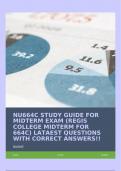 NU664C STUDY GUIDE FOR MIDTERM EXAM (REGIS COLLEGE MIDTERM FOR 664C) LATAEST QUESTIONS WITH CORRECT ANSWERS!!