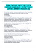 2024 EVOLVE NCLEX REVIEW EXAM QUESTIONS- CHAPTER 63 WITH CORRECT ANSWERS