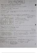 Intermediate Algebra: Polynomials (1)