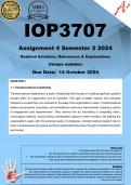 IOP3707 Assignment 4 (COMPLETE ANSWERS) Semester 2 2024  - DUE 14 October 2024