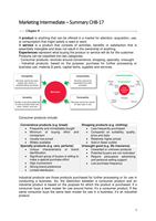 Marketing Intermediate - summary of chapters 8-17