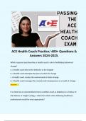 ACE Health Coach Practice/ 600+ Questions & Answers 2024-2025.