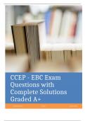 CCEP - EBC Exam Questions with Complete Solutions Graded A+