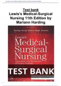 Lewis's Medical-Surgical Nursing 11th Edition Test Bank by Mariann Harding All Chapter (1-68) |A+ ULTIMATE GUIDE 2022